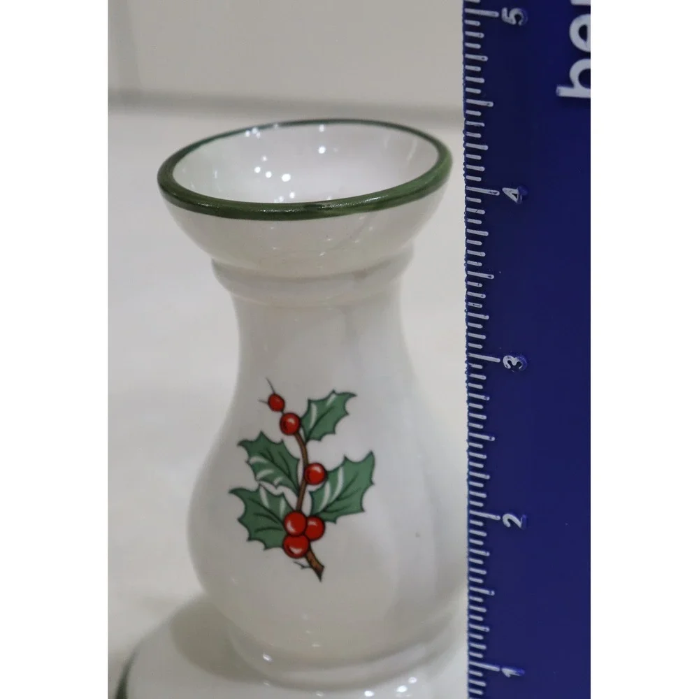 Cuthbertson Original Christmas Tree Ceramic Taper Candlestick Holder England 4in